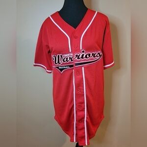 EDMONTON WARRIORS Fastball Team Jersey, Red with White Detail, Size Small